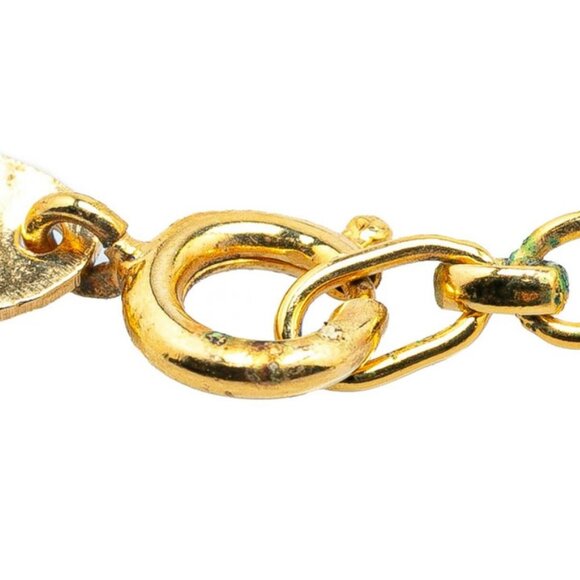 CHANEL CC Logos 5 Charm Chain Bracelet 6.7" Gold Tone Auth w/Box - Picture 7 of 7